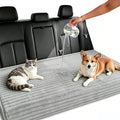 Dog Car Back Seat Bed Waterproof Non Slip Washable Pet Cover | Ultra-soft plush flannel pad soothes pet joint discomfort Vacuum compressed, heavy duty tear-resistant fabric(Light Grey) by Unknown