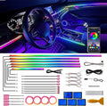 Acrylic Interior Car LED Strip Lights, Colorful 22-in-1 Car Ambient Lighting Kit, with APP Control, 622 LED Fiber Optic Strip Lights for Cars, Supports Neon Sync with Music DIY Mode. by Unknown