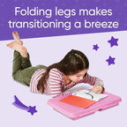 HearthSong Kids’ Portable Folding Lap Desk with Large Storage Activity Tray - 17" L x 12" W x 7½"H - Pink - Image 5