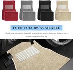 4PCS Car Floor Mats, Waterproof Non-Slip Car Floor Liners with Safety Heel Pad, All-Weather Wear-Resistant Mats Heavy Duty Universal Carpets for Truck SUV Van Sedan (Beige) - Image 6