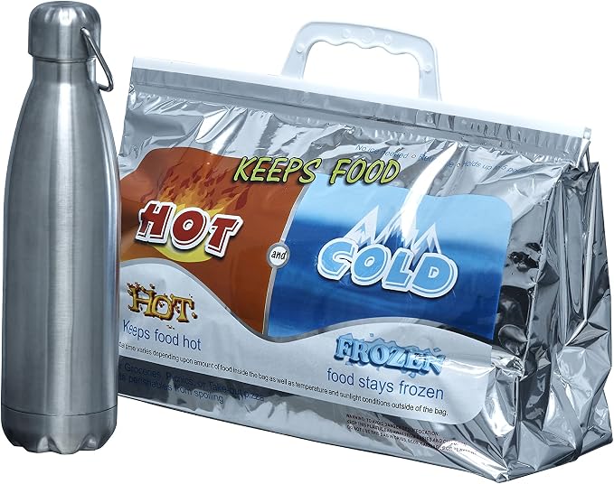 Superio Hot and Cold Insulated Bags for Food Delivery, Grocery Shopping Bags, Food Storage for Hot and Frozen Food for Travel, Disposable Cooler Bag, Reinforced Thermal Lunch Bag (6, 13"x5.5"x8.5") - Image 9