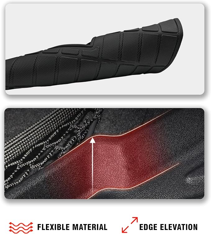 Cargo Liner Compatible with 2019-2026 Acura RDX Trunk Mat Back Seat Cover Protector(Backrest+Trunk Mat) - Image 5