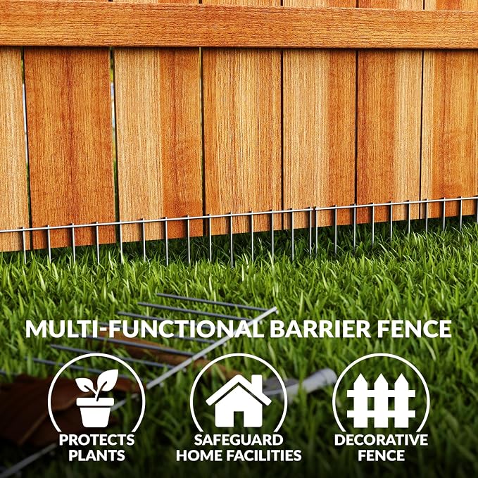 Dig Defence Original Gate Plate, 4 Pack with 2 Sm/Md Animal Barrier | Made in USA, Ideal Gift for Pet Lovers, Dog Digging Deterrent, Underground Gap Filler for Dogs or Rabbits - Image 8