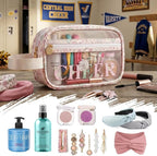 COSHAYSOO Clear CHEER Makeup Bag Cheerleader Team Gifts Cheerleading Hair Skincare Cosmetic Accessories Organizer for College Women Teen Girls, Small Waterproof Travel Pouch for Purses Backpack Tote - Image 5