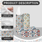 Arttown Car Tissue Holder for Cup Holder Facial Tissues 12 Pack Moroccan | Boho Bulk 3-Ply,Refillable Marble Print Cylinder Tissue Boxes,Fit Car Home Office School (600 Sheets Total,50 Sheets Each) - Image 6