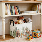 Rectangular Storage Basket,Kids Basket Animal Baskets Cute Storage Bins,Waterproof Collapsible Clothes Kids Storage Basket,Gift Basket,Animals Room Decor(Woodland Animal) - Image 4
