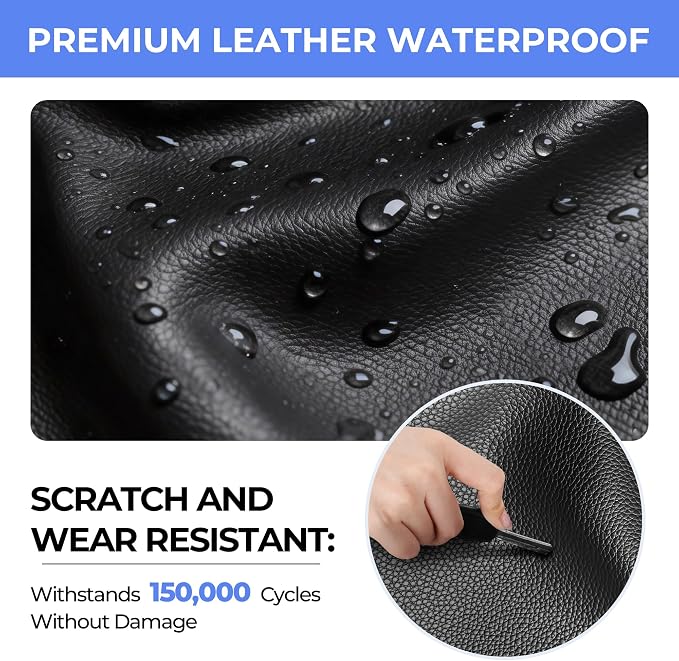 1:1 Custom Car Seat Covers Fit for Toyota RAV4 2019-2025 2026 | Fit for RAV 4 LE, XLE, XLE Premium, Limited Full Set Faux Leather Waterproof Seat Protectors(5-Seater, Black&Grey) - Image 7