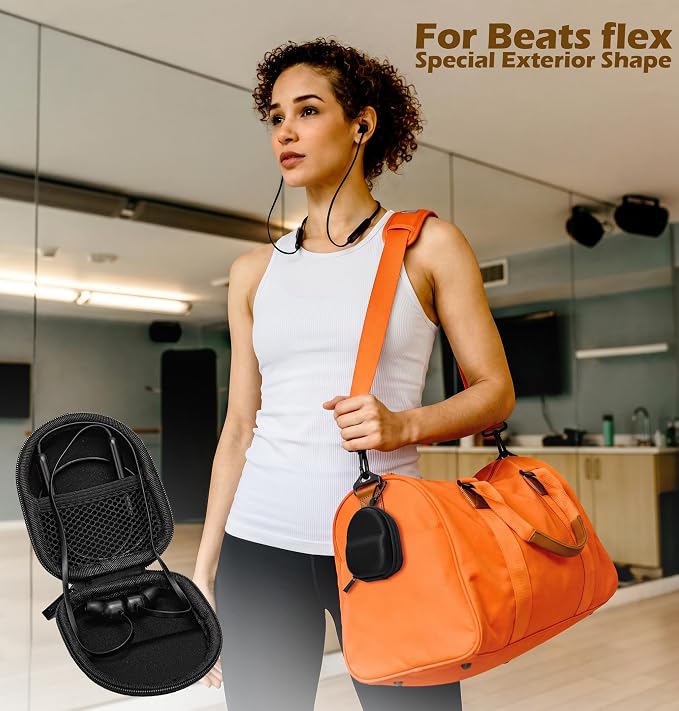 Ginsco 2026 Hard Shell Earbuds Case for Wired/Wireless Earphone, Portable Travel Tech Cable Cord Organizer, Backpack-Style Storage Pouch with Carabiner for Apple EarPods - Image 6