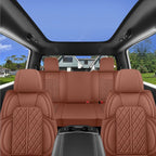 Car Seat Cover Custom Fit for Ford F150 2009-2026 Faux Leather Seat Cover Set Compatible with Regular Cab Super Cab Super Crew Pickup Truck Cushions(Brown, Front Seat) - Image 7