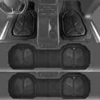 CAR PASS Heavy Duty Rubber Car Mats, Deep-Dish All Weather 3 Row Car Floor Mats for 7 Seater 8 Seats 2nd & 3rd Row, Waterproof Anti-Slip Universal Trim-to-Fit for SUV, MPV, 7 Passengers Vehicle - Image 3