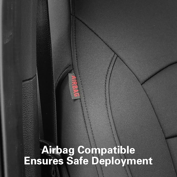 EKR F150 Seat Covers Custom Fit for (RegularCab) 2015-2020 Ford F150 XL/XLT & 2017-2022 F250/F350/F450 SuperDuty XL/XLT(First Row Only),Heavy-Duty Waterproof,Sweat &Dirt Resistant,Neoprene(Black) - Image 5