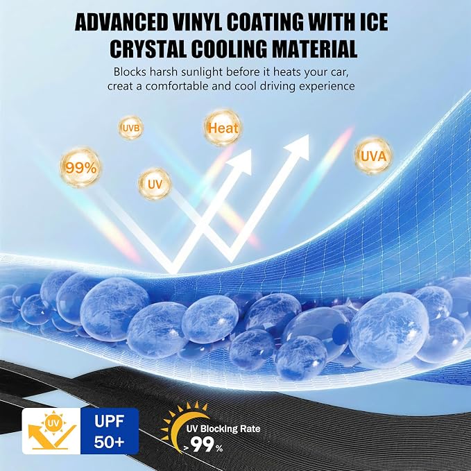 Car Windshield Sun Shade Umbrella for Honda Odyssey 2018-2025 | 2026 Upgraded,Custom-Fit Umbrella Sunshade,Easy Install,UV Protection & Heat Reflective,Keep Interior Cooler with Storage Bag - Image 4