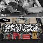 Femuar Car Trunk Organizer,Large Capacity Backseat Trunk Organizer(42"*18"),Collapsible Car Storage Bag with 8 Pocekt,SUV/MPV/Truck - Cow print - Image 6