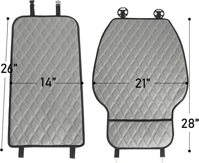 FH Group Car Seat Cushion – Faux Leather Single Front Seat Cover with Front Pockets, Airbag Compatible, Universal Fit Car Seat Cushion for Driver or Passenger Seat, SUV, Truck, Sedan & Van – Blue - Image 5