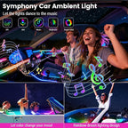 Dream Color Acrylic Interior Car Ambient Light Kit, Bphuny 30 in 1 593 LEDs Fiber Optic Multiple Modes Decoration Atmosphere Lights with Music Dynamic Rainbow Rhythm, RGB Neon Lights for All Cars - Image 4