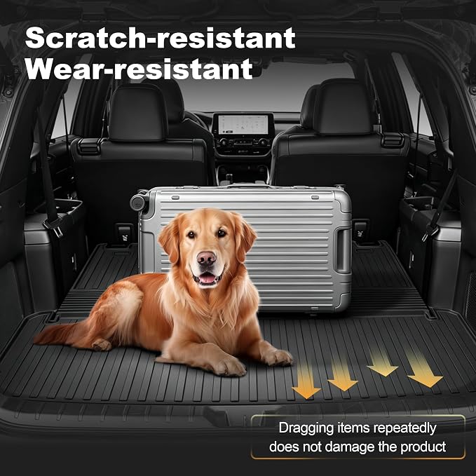 Cargo Mat Fit for Toyota Grand Highlander 2024 2025 2026 with Seat Back Mat | Not for Highlander, 2-in-1 Cargo Liner, Custom Fit, All-weather Protection, Waterproof, Easy to Clean, Heavy Duty - Image 7