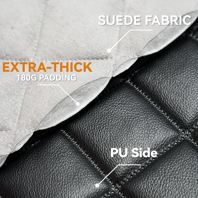 Dog Car Seat Cover for Back Seat,Leather Back Seat Cover,Stnd | Black,PU,Waterproof,Nonslip,Anti-Scratch,Rear Dog Seat Covers Fit Middle Armrest for Most Vehicles,SUVs,Sedans - Image 8