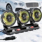 Portable 3-Head Car Cooling Fan, Fans for Vehicles Cars (No Battery) by Iriquart