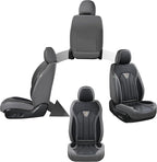Seat Covers for Cars, Waterproof Seat Covers, Leather Car Seat Covers 2 Pack, Universal Seat Cushion Protector for Most Cars Trucks SUV-Gray&Black - Image 3