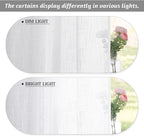 RYB HOME White Semi Sheer Curtains 84 inches Long for Living Room | Half Privacy, Linen Textured, Sheer Light Filtering, Vertical Window Drapes, for Bedroom Dining, White, W52 x L84, 2 Panels - Image 3