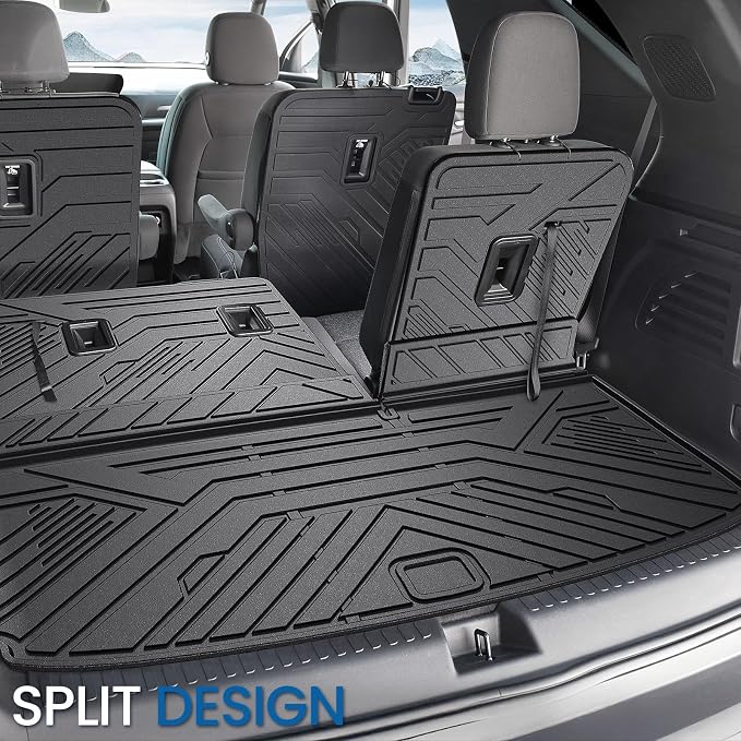 Cargo Mat for Chevy Traverse & GMC Acadia 2024-2026 Accessories | Also for 25-26 Buick Enclave, Cargo Liner & Rear Seat Back Protector, All Weather TPE, Non Slip & Odorless & Scratch Proof - Image 3