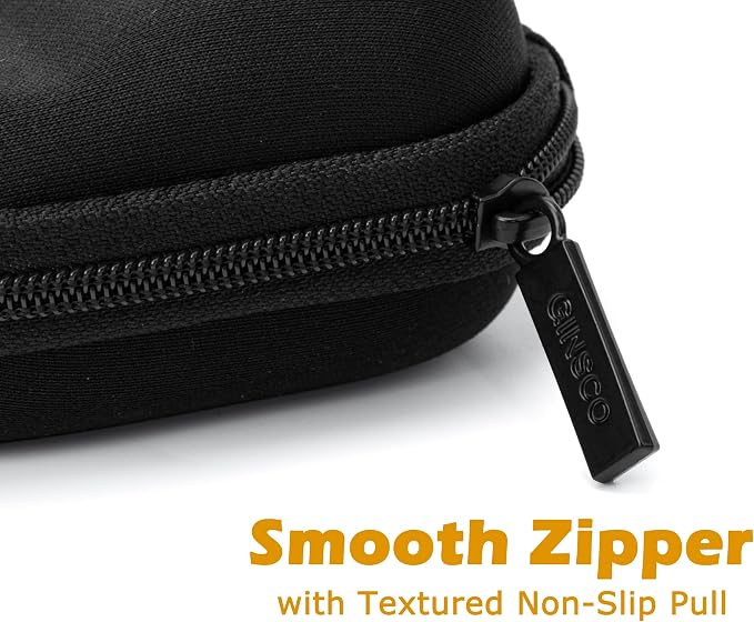 Ginsco 2026 Hard Shell Earbuds Case for Wired/Wireless Earphone, Portable Travel Tech Cable Cord Organizer, Backpack-Style Storage Pouch with Carabiner for Apple EarPods - Image 8