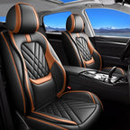 Fit Gladiator Car Seat Covers Compatible with Jeep Gladiator 2020-2024 2025 2026-Premium Leather,Waterproof,Breathable,Airbag Compatible &All-Weather Seat Cushion Protecto(Full Set,Brown) by Unknown