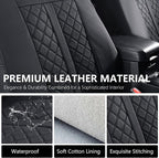 Truckiipa Tacoma Leather Car Seat Covers Full Set Truck Seat Covers Cushion Fit for 2016-2023 Toyota Tacoma Double Crew Cab, Full Set, Black - Image 5
