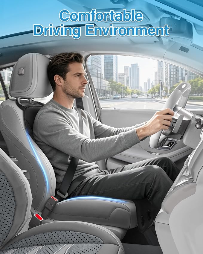 Liquid Cooling Car Seat Cover Cooling Seat Cushion with 3 Cooling Modes | 12V-24V Active Cooling Seat Cushion, Quiet Seat Cooler, for Car SUV Truck - Image 4