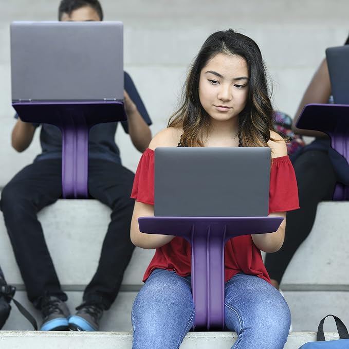 ECR4Kids The Surf Portable Lap Desk, Flexible Seating, Eggplant - Image 10