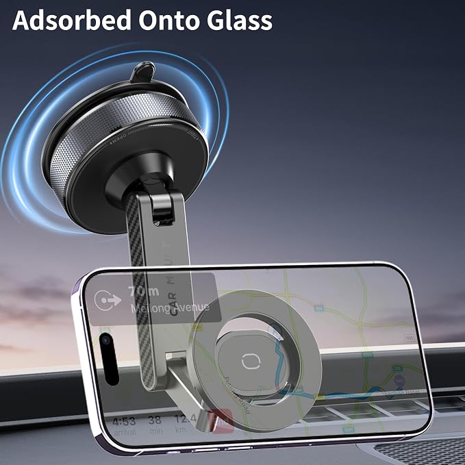 Phone Holder for Your Car Vacuum Magnetic Car Phone Holder for Magsafe 360° Adjustable Car Phone Mount Cell Phone Holders for Your Car for iPhone 17 16 15 14 13 12 Pro Max Plus Air - Image 6