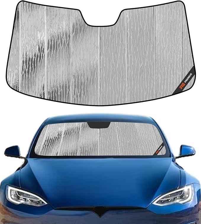 Pigenius Windshield Sunshade for Tesla Model S 2012-2026, Custom Front Window Sun Shade - AstraGuard by Pigenius