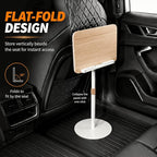 Adjustable Car Desk for Laptop, Portable SUV Workstation with Solid Wood Tabletop, 360° Swivel & Tilt Rotation, Height Adjustable Laptop Stand for Vehicle, Reading, Writing and Travel - Image 8