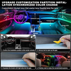 Dreamcolor Acrylic Interior Car LED Strip Light with Wireless APP, RGB 18 in 1 with 175 inches 593 LEDs Fiber Optic Ambient Lighting Kits, 16 Million Colors Sound Active Function Car Neon Lights - Image 6