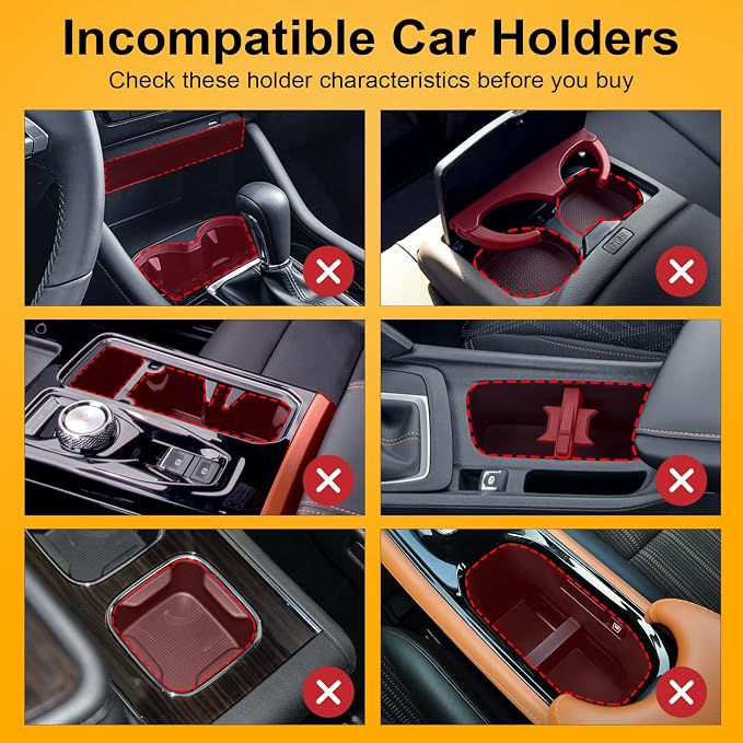 Cup Holder Expander, Automatic Car Cup Holder Expander Holds Large Water Bottles, for Yeti, Stanley, Owala Travel Tumbler & Mugs, Adjustable Arms & Extendable Base Insert Accessories (CH03T, 2PACK) - Image 3
