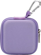 Ginsco Mini-Portable Hard Shell Square Earbuds Case for Apple EarPods/Samsung Galaxy Wired/Wireless Earbuds, Cell Phone Accessories Organizer with Carabiner for Earphones by Ginsco