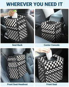 Capolo Car Trash Can with Lid, Leakproof Car Garbage Can Car Trash Bag | Waterproof, Trash Can for Car, 3 Mesh Pockets, Mini Hanging Vehicle Car Trash Bin, for Back/Front Seat (Black Square,2.5 Gal) - Image 6