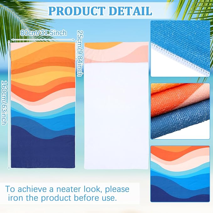 Hahafelt 2 Pack Car Seat Towel Covers Athletic Running Towel Performance Microfiber Post Workout Sweat Washable Cover Non Slip for Seat Outdoor Sport (Boho) - Image 2