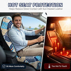Car Seat Towel Cover 2 Pack for Front Seats, Sweat Absorbent Car Seat Protector with Non-Slip Backing, Waterproof Towel Car Seat Covers for Runners, Gym, Swimming, Beach, Pets, Nautical Waves - Image 5