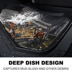 CAR PASS Heavy Duty Rubber Car Mats, Deep-Dish Car Floor Mats All Weather, Universal Two-Tone Trim-to-Fit for SUVs Trucks Sedans, Waterproof Anti-Slip, 3 Pieces V12 Black and Metallic Gray - Image 5