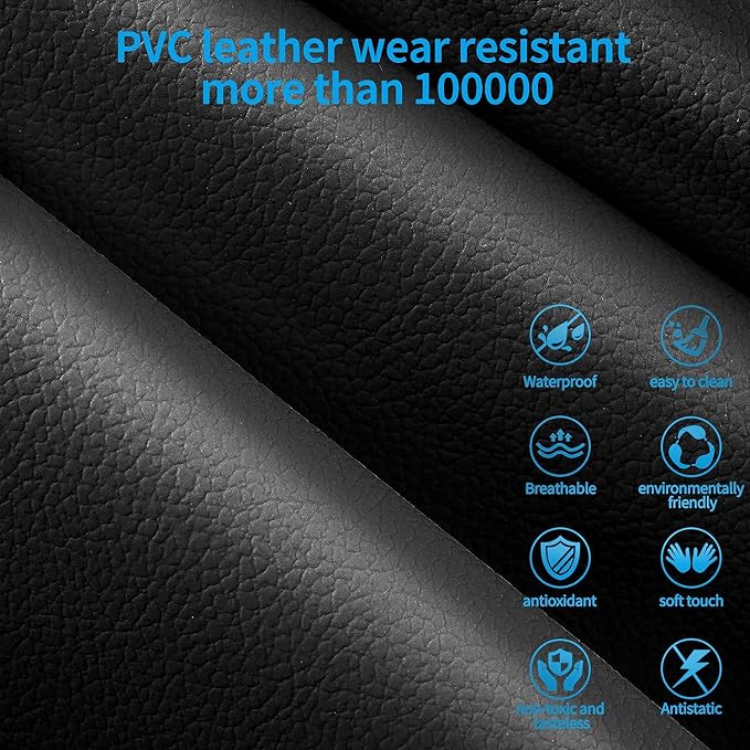 HCMAX 2 Pack Kick Mat Car Seat Back Protector Waterproof Easy to Clean Multifunctional Organizer Storage Bag Travel Accessory PU Leather Black-Red - Image 8