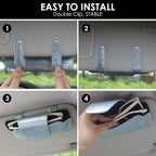 Sunglass Holder for Car Visor, Car Sunglasses Holder Leather, Eyeglasses Holder Glasses Storage Case Visor Accessories - Image 6
