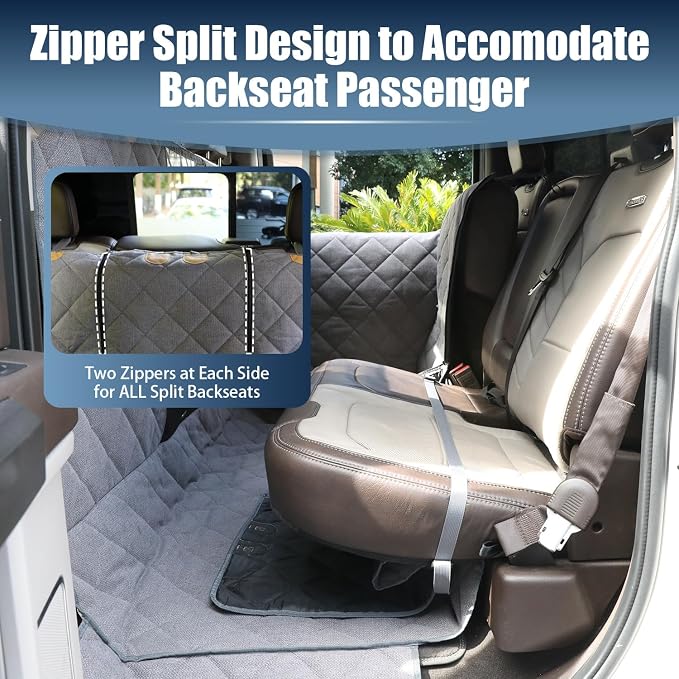 Dog Car Seat Cover for Back Seat, Hard Bottom Car Seat Cover with Door Protector for Full-Size Crewcab Trucks, Scratch-Resistant, Waterproof Back Seat Extender for Dogs - Image 6