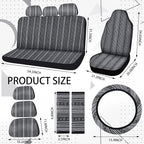 Frienda 14 Pcs Baja Saddle Blanket Car Seat Covers Full Set,Vintage Style - Image 4