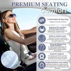 Memory Foam Seat Cushion for Sciatica & Back Pain Relief - Ergonomic Chair Pad with Adjustable Strap & Supportive Comfort Cover, Non-Slip for Car, Truck, Office Chair - Light Gray - Image 6