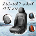 Fit CHR Car Seat Covers for Toyota CHR 2018-2021 2022 -Premium Leather, Waterproof，Breathable，All-Weather Seat Cushion Protecto & Airbag Compatible, Full Set Black - Image 2