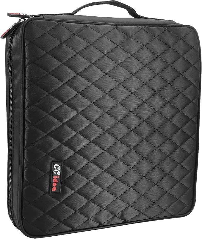 CCidea CD DVD Case Holder, Portable Disc Storage Wallet Binder, Multiple Capacity CD Organizer for Car Home Travel, Anti-Scratch Blu-Ray Game Disc Storage (200-Black) by CCidea