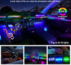 Acrylic Interior Car LED Strip Lights,dreamcolor 6-in-1 Car Ambient Lighting Kit, with APP Control, 622 LED Fiber Optic Strip Lights for Cars,Supports Neon Sync with Music DIY Mode. - Image 2