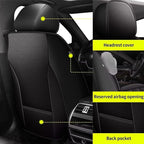 IKABEVEM Car Seat Covers Full Set Fit for Infiniti QX30 2017-2019: 5 Seats Auto Interior Accessories, Faux Leather Waterproof Seat Cushions Vehical Cover (Black) - Image 3