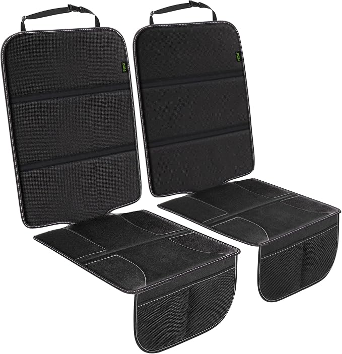 PIDO Car Seat Protector 2 Pack, Carseat Protector with Thick Padding and Non-Slip Backing, Waterproof Seat Cover Mat Under Child Baby Boosters by PIDOProducts